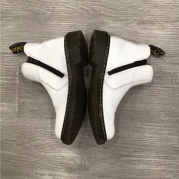 Dr. Martens Romario Chelsea Boots White Black Style 2976 J Little Girls Size 2 - Picture 4 of 8